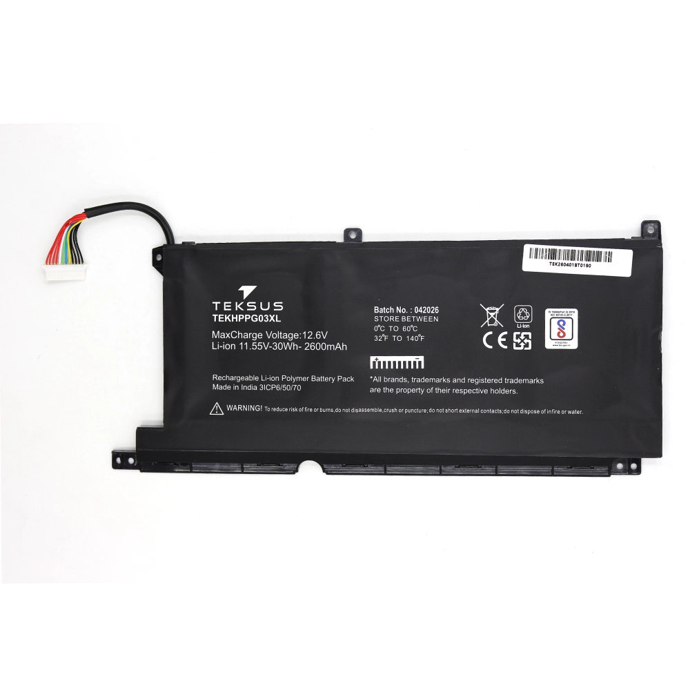 Teksus Laptop Battery Compatible For HP Pavilion 15-EC | PG03XL 3C view 2